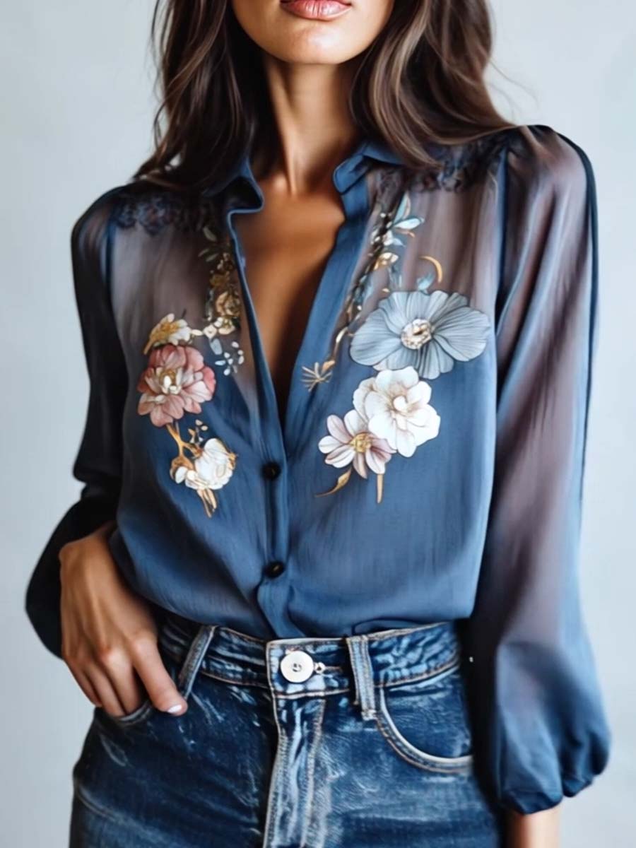 Floral Boho Chic Women's Blouse