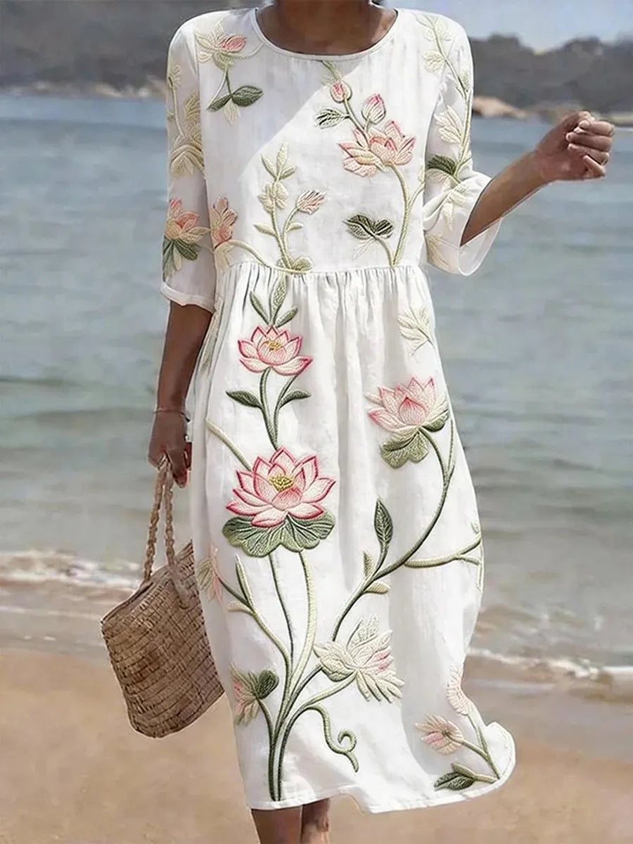 Kayla | Plant & Flower Print Dress Avery & Maren