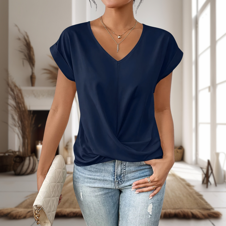 Elle™ | Casual Sweetheart Neck T-Shirt Local Neighbours Sedona