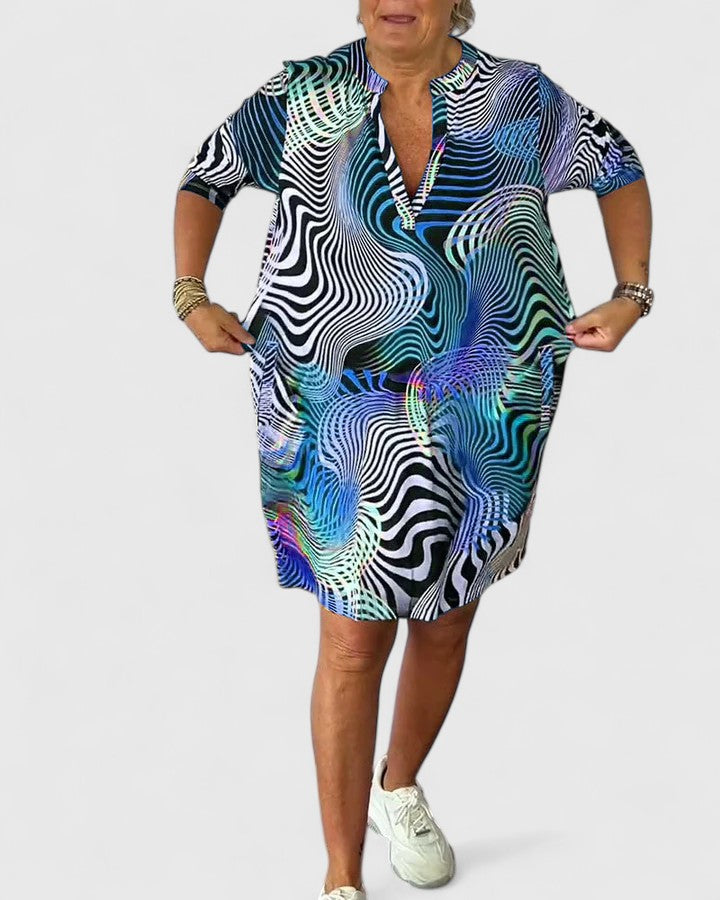 Helinae™ | Sophisticated V-neck Dress Clara Monroe