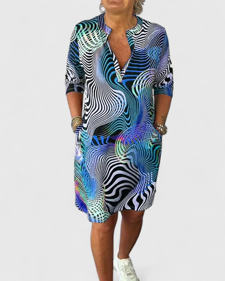 Helinae™ | Sophisticated V-neck Dress Clara Monroe