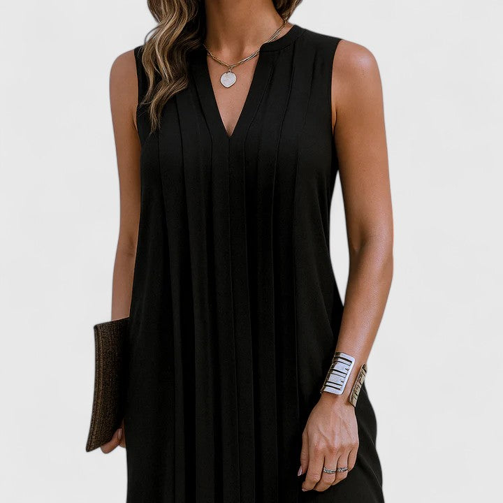 Clarhild™ | Elegant Flattering Dress with V-Neck Clara Monroe