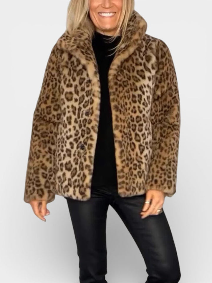 LEIA - Long Soft Leopard Print Coat