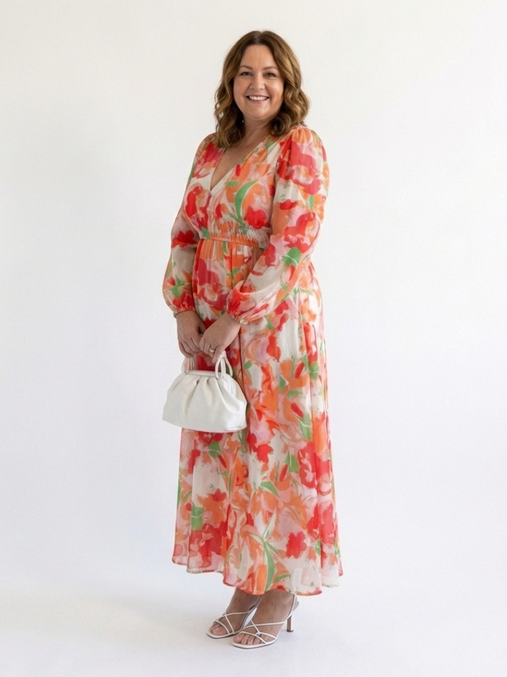 Althea | Long Sleeve Floral Maxi Dress Local Neighbours Sedona