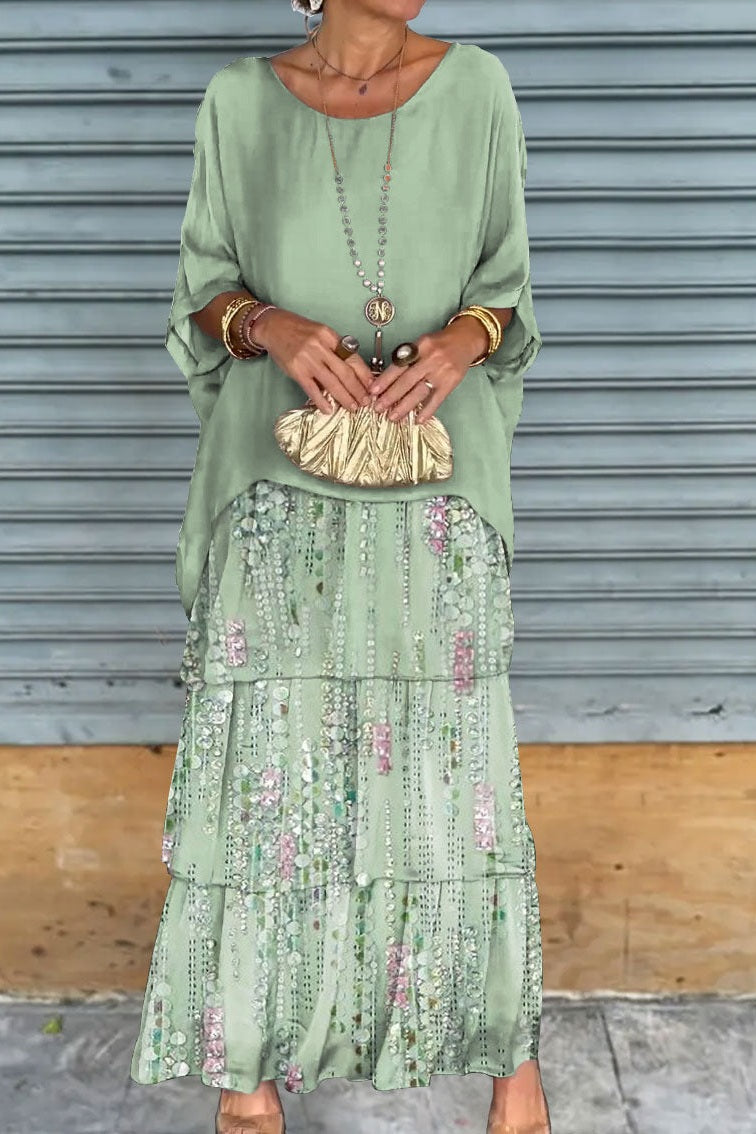 Nora Layered Dress - Light Green Local Neighbours Sedona
