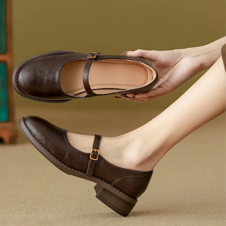 Katrina | Classic Comfort Mary Janes Made of Leather