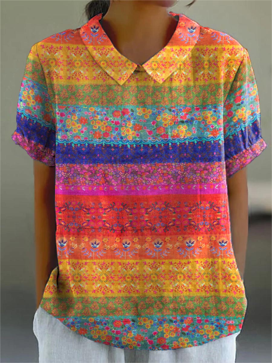 Maya | Floral Striped Shirt Local Neighbours Sedona
