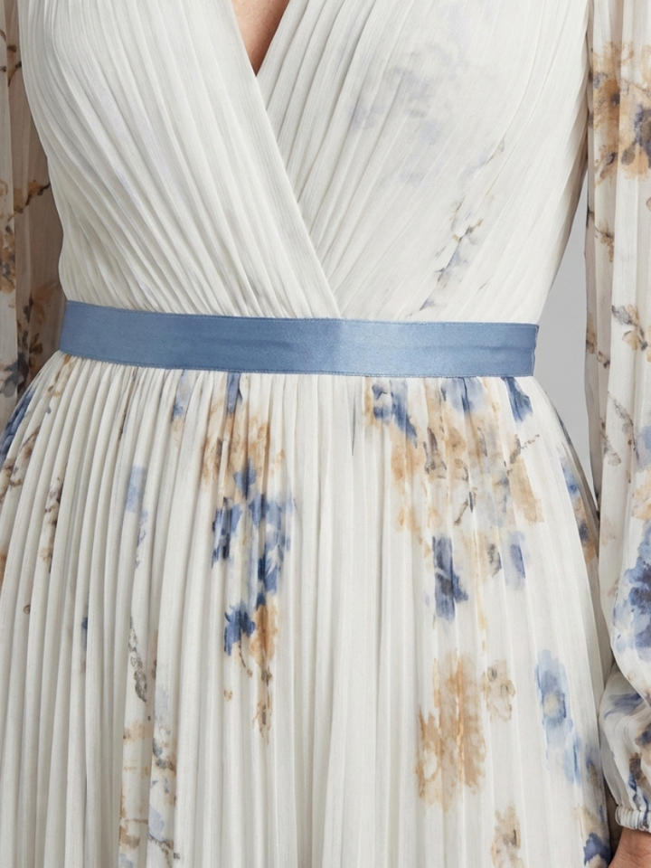 Lavinia | Long Sleeve V Neck Floral Maxi Dress Local Neighbours Sedona
