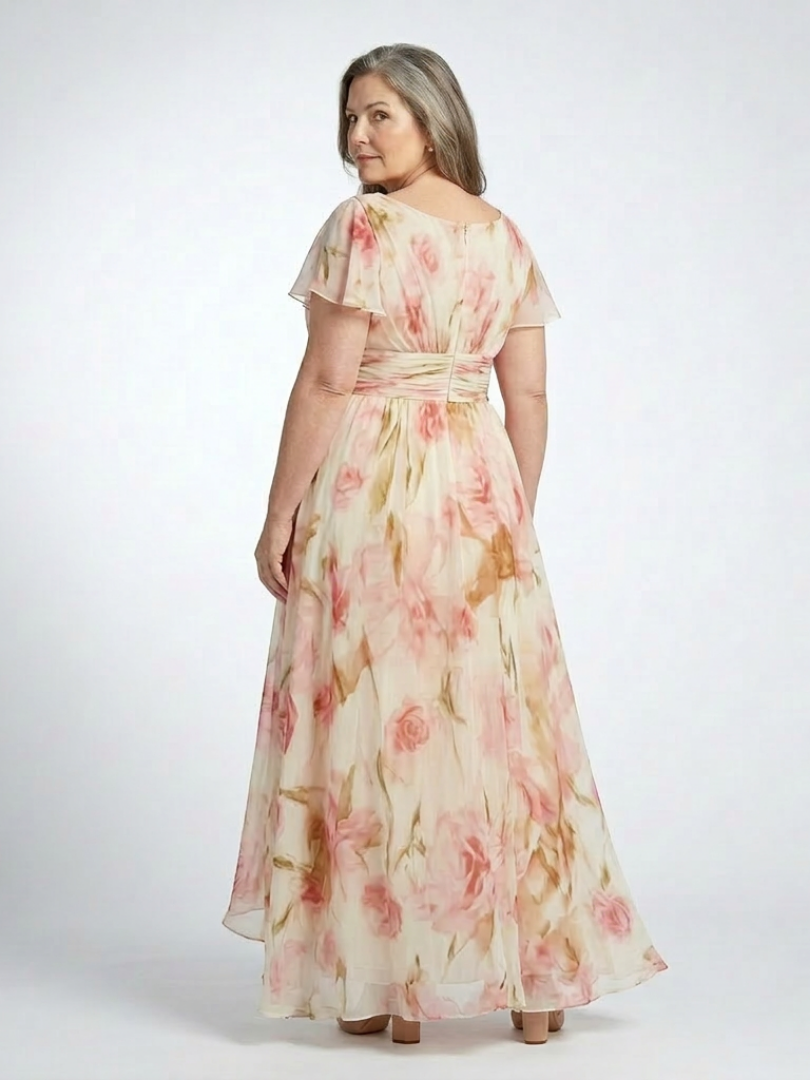 Elara | V Neck Short Sleeve Floral Maxi Dress Local Neighbours Sedona