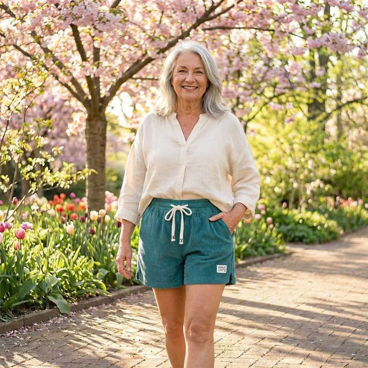 Hazel | Lightweight Corduroy Comfort Shorts