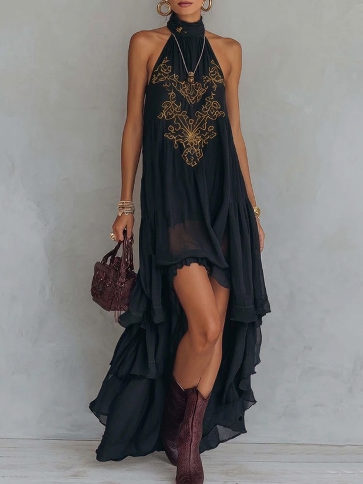 Zahara | Embroidered Maxi Dress