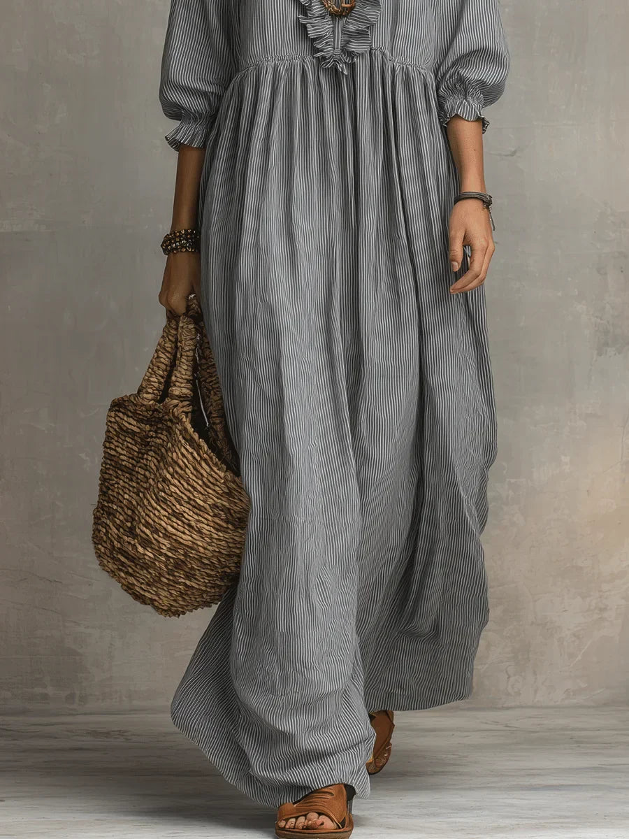 Elowen | Boho Long Sleeve Maxi Dress
