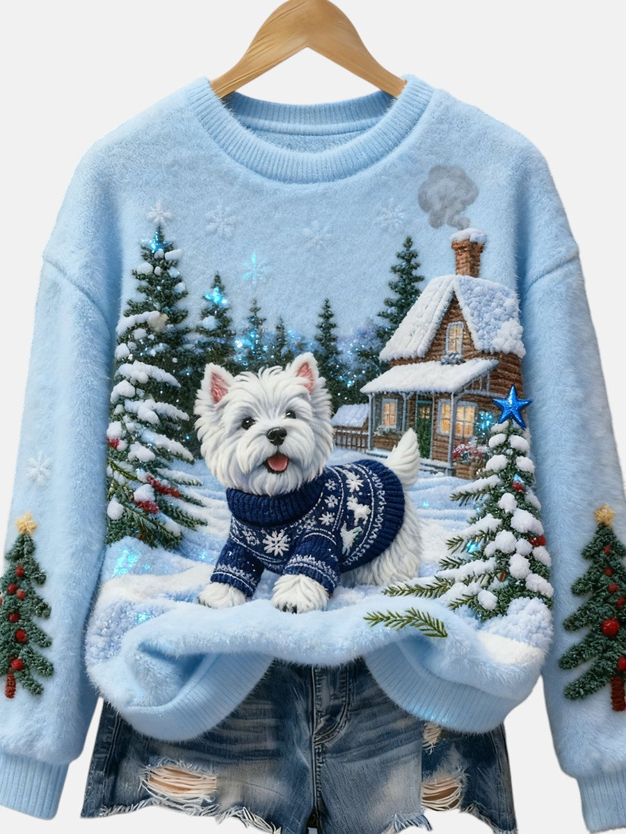 Lucia - Retro Animal Flannel Casual Top for Ladies