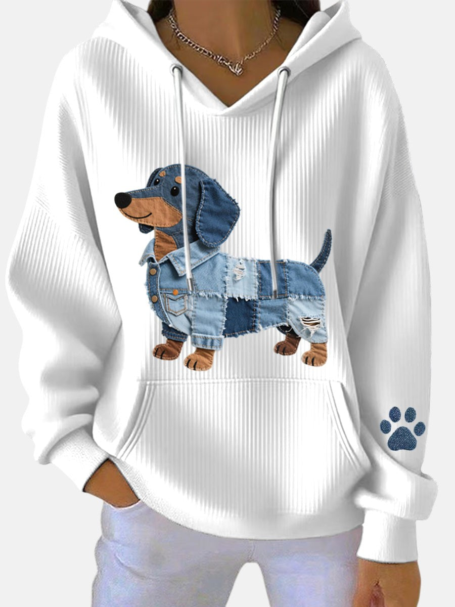 Morena - Women's Patchwork Sweatshirt Jamnik-Motif