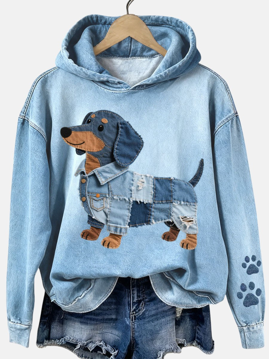 Star - Women's Patchwork Sweatshirt Jamnik-motif