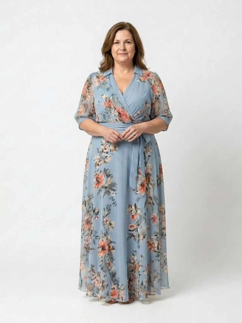 Elowen | Floral Wrap V Neck Maxi Dress Local Neighbours Sedona